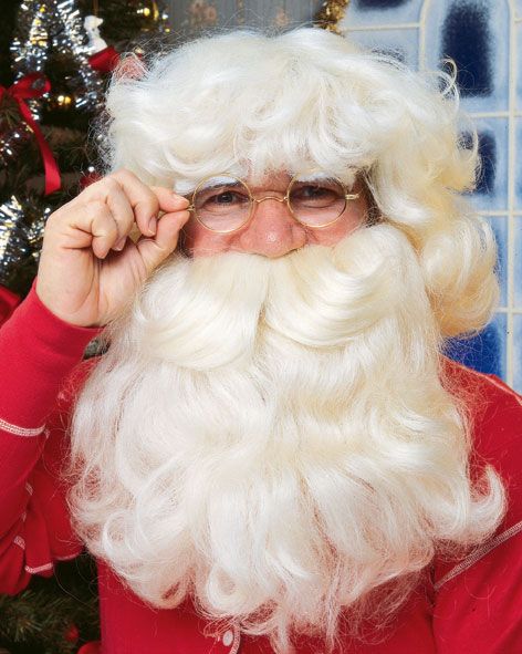 Santa Beard & Wig Set (Synthetic Yak Hair) - Click Image to Close