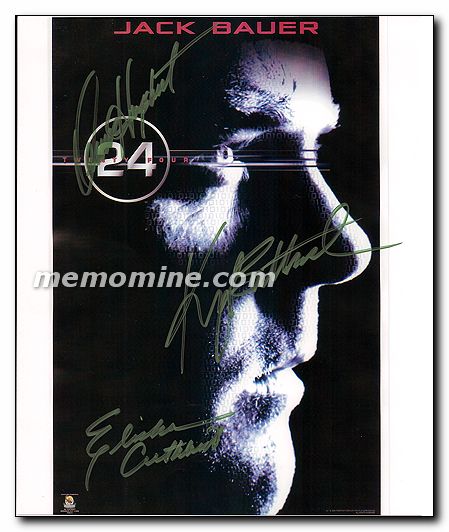 24 cast signed Kiefer Sutherland Dennis Haysbert Elisha Cuthbert - Click Image to Close