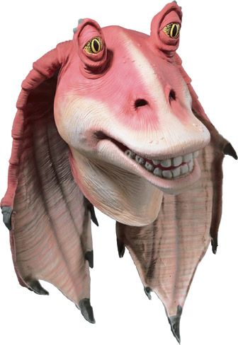 Jar Jar Binks™ Adult Full overhead latex mask - Click Image to Close