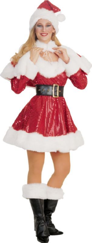 Red Sequin Ms. Santa Suit - Click Image to Close