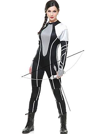Hunger Games 2 Catching Fire inspired Sexy Hunter Jumpsuit Halloween Costume - Click Image to Close