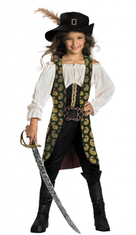 Disney Pirates of the Caribbean Angelica Child DELUXE Costume - Click Image to Close