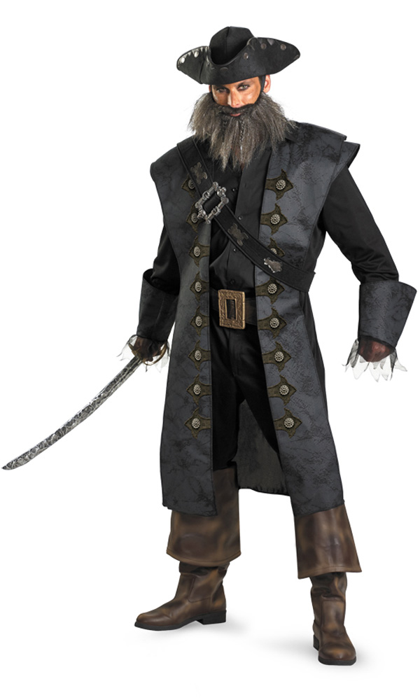 Disney Pirates of the Caribbean Blackbeard Adult Deluxe Costume - Click Image to Close