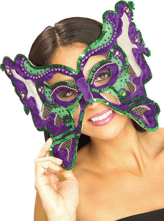 Mardi Gras Butterfly Mesh Mask - Click Image to Close