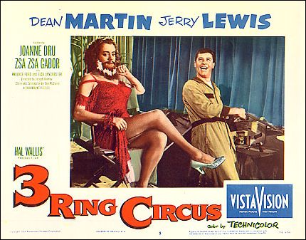 3 Ring Circus Dean Martin Jerry Jewis Zsa Zsa Gabor Joanne Dru - Click Image to Close