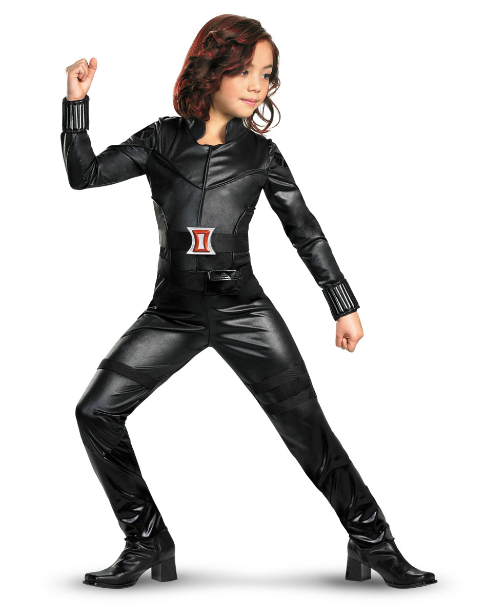 Avengers BLACK WIDOW Child DELUXE Costume Size S, M, L - Click Image to Close