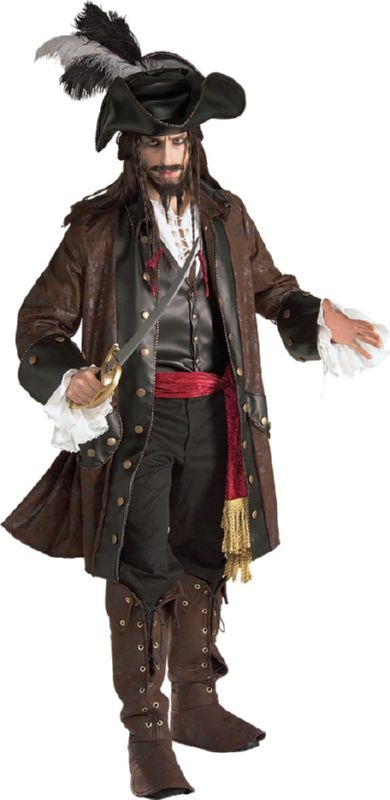 Captain Jack Sparrow Adult Costume Pirates of the Caribbean XL - Click Image to Close