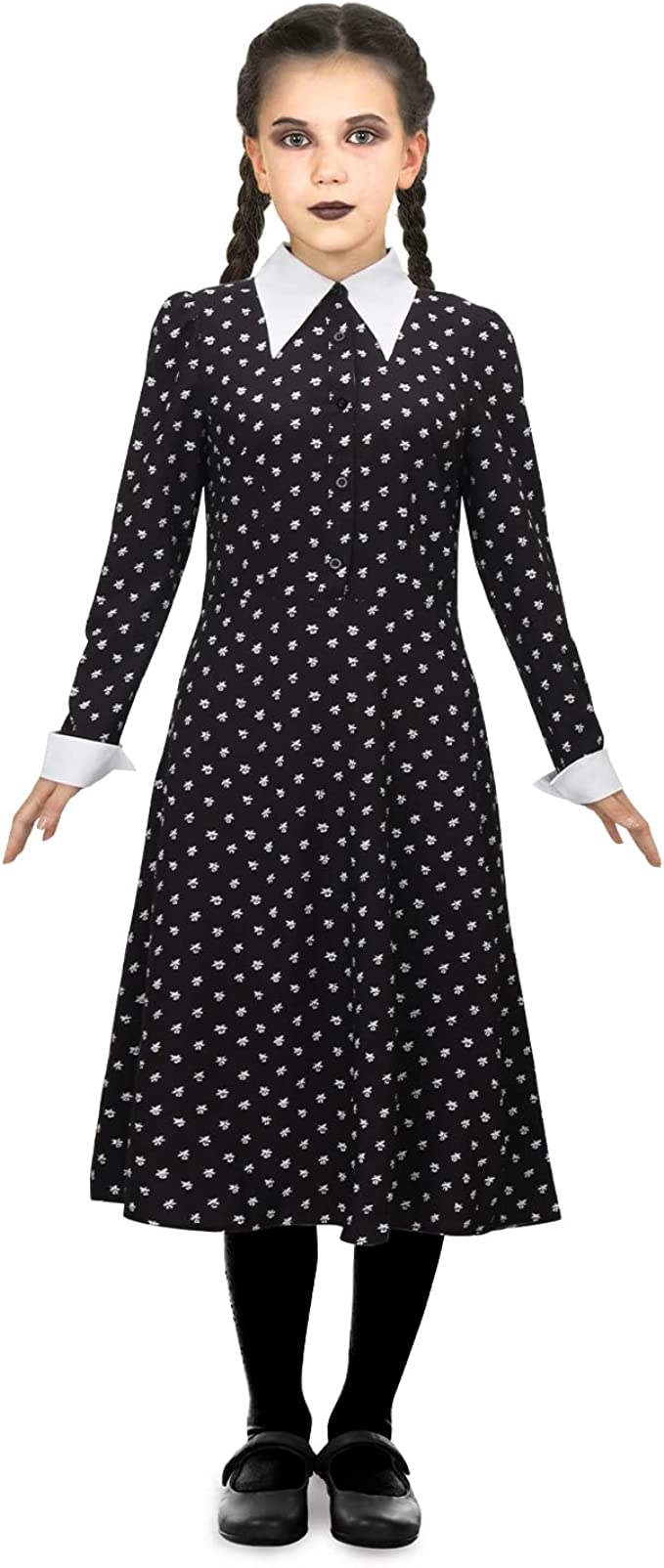 Wednesday Addams Cosplay Girls Dress, Black, S,M,L,XL - Click Image to Close