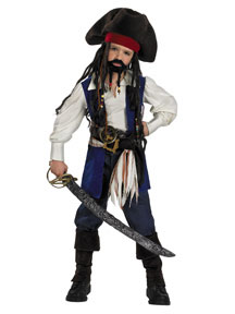 Captain Jack Sparrow Dlx Child Costume Size 14-16