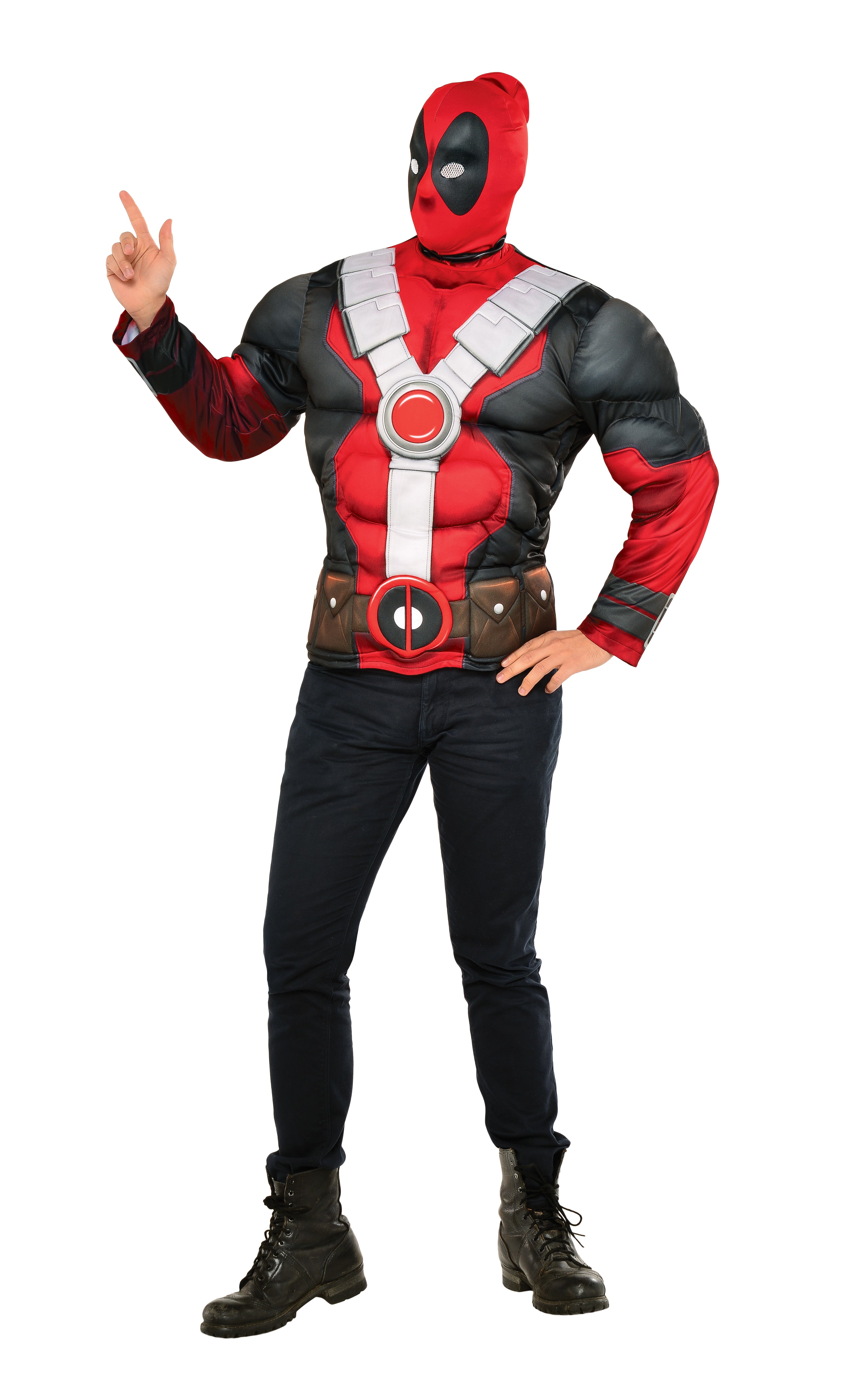DEADPOOL Adult Muscle Costume TOP Size STD, XL - Click Image to Close