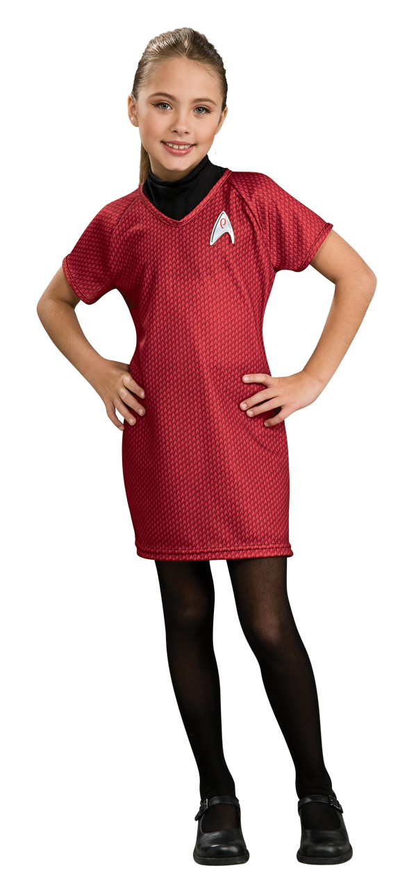 STAR TREK CHILD Deluxe Red Dress Costume - Click Image to Close