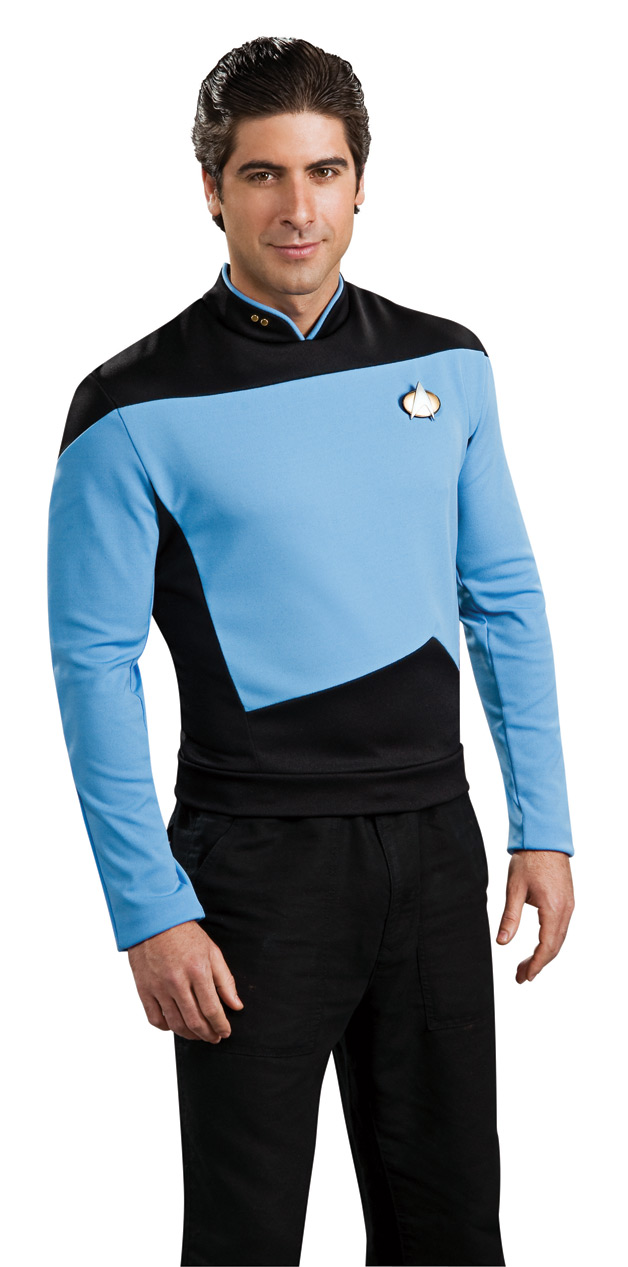 STAR TREK-NEXT GENERATION Adult Star Trek Next Generation Dlx. Sciences Uniform - Click Image to Close