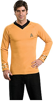 STAR TREK-CLASSIC Dlx Gold Shirt Adult - Click Image to Close