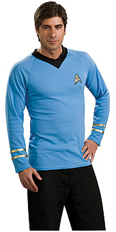 STAR TREK-CLASSIC Dlx Blue Dress Adult - Click Image to Close