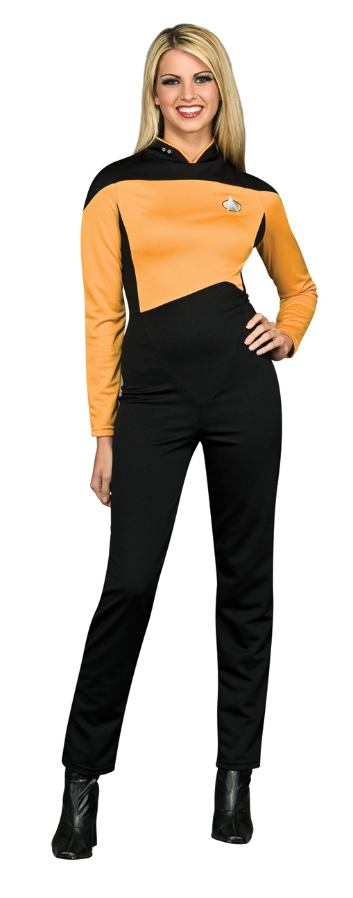 STAR TREK-NEXT GENERATION Dlx Gold Jumpsuit - Click Image to Close