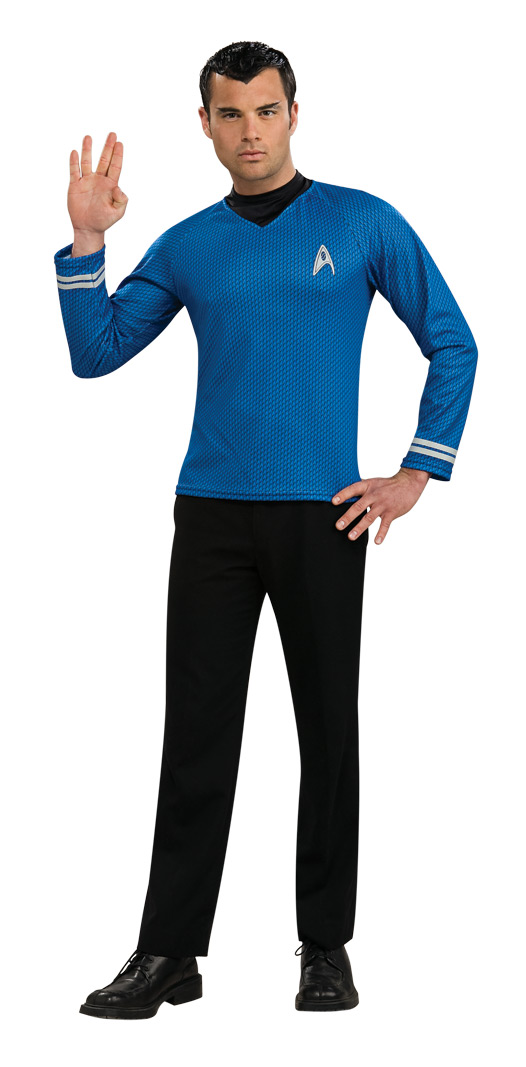 ADULT - STAR TREK Blue Shirt - Click Image to Close