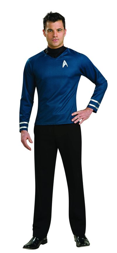 ADULT - STAR TREK Grand Heritage Costume Blue Shirt - Click Image to Close