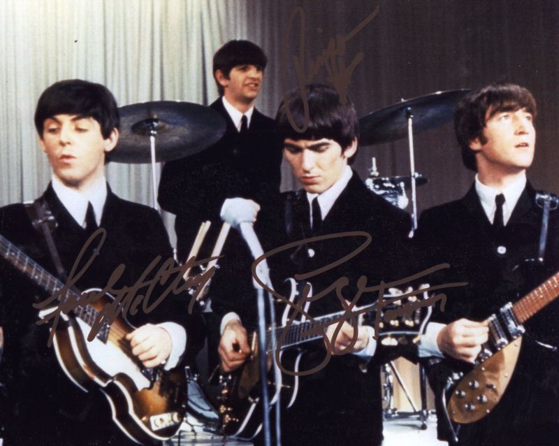 Beatles signed by 4 - Click Image to Close