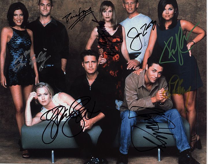 Beverly Hills 90210 cast signed - Click Image to Close
