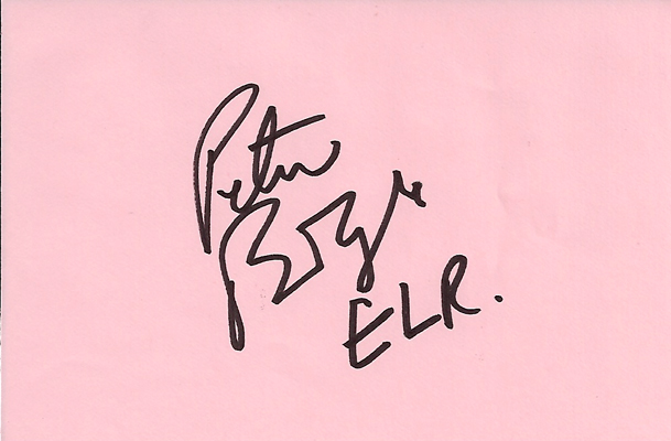 Boyle Peter signed autograph page - Click Image to Close
