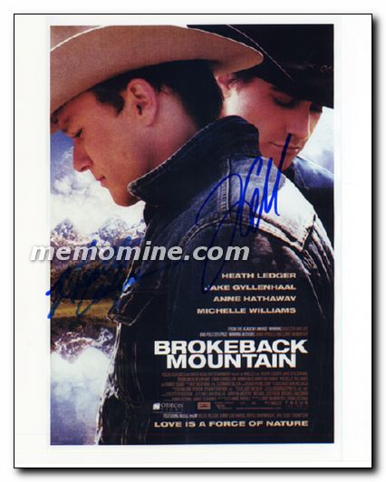 Brokeback Mountain cast two signed - Click Image to Close