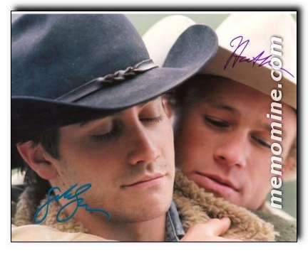 Brokeback Mountain cast two signed - Click Image to Close