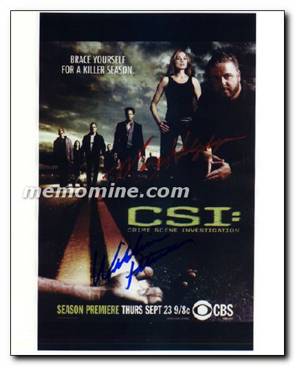CSI cast William Peterson Marg Helgenberger - Click Image to Close