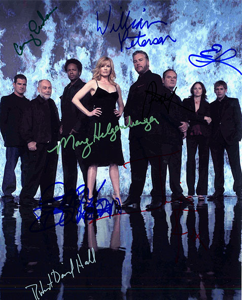 C.S.I. Cast signed by 8 - Click Image to Close