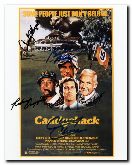 Caddyshack Chevy Chase, Rodney Dangerfield, Ted Knight, Bill Murray & Cindy Morgan - Click Image to Close