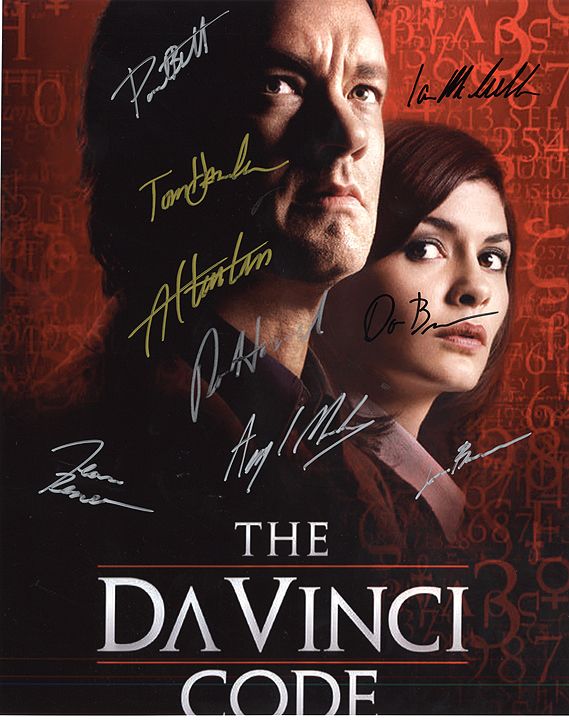 DaVinci Code cast signed - Click Image to Close