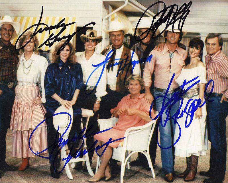 Dallas cast signed - Click Image to Close