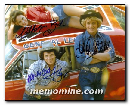Dukes of Hazzard cast signed by three - Click Image to Close