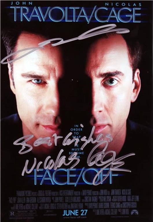 Face Off poster signed copy - Click Image to Close