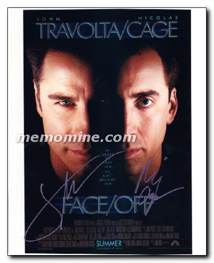Face Off poster signed copy - Click Image to Close