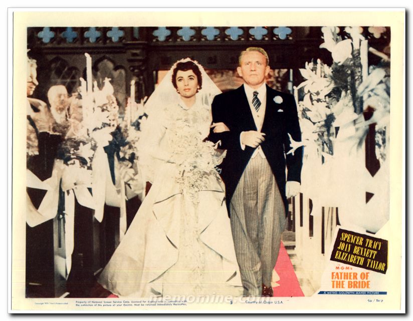Father of the Bride Spencer Tracy Elizabeth Taylor Best Card - Click Image to Close