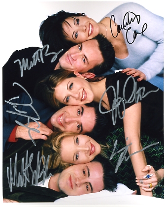 Friends Cast Signed Rare pose - Click Image to Close