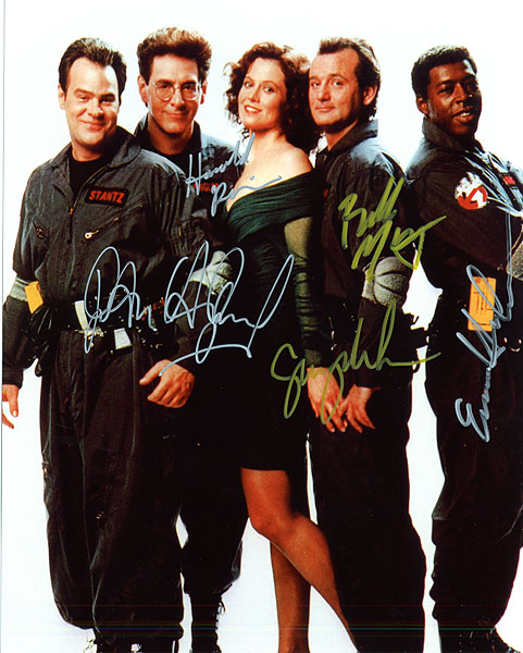 Ghostbusters signed by all five rare - Click Image to Close