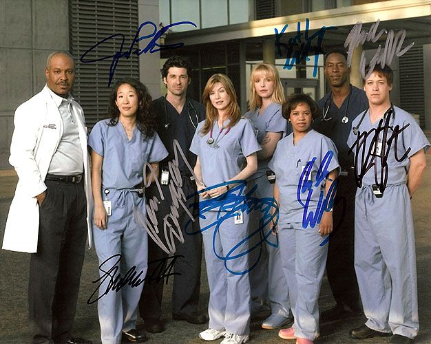 Grays Anatomy cast signed by 8 - Click Image to Close