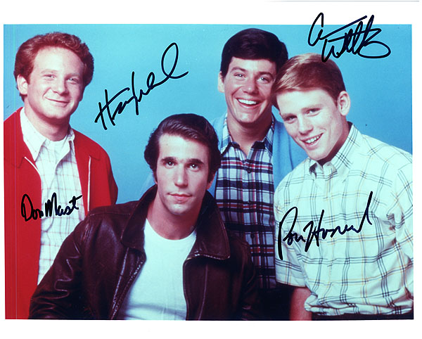 Happy Days signed by three - Click Image to Close