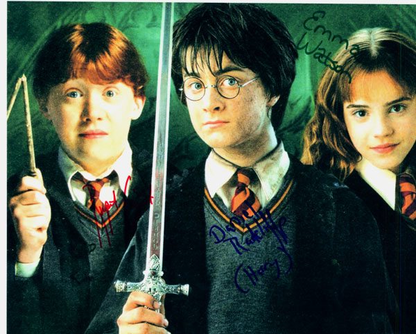 Harry Potter cast signed by three - Click Image to Close