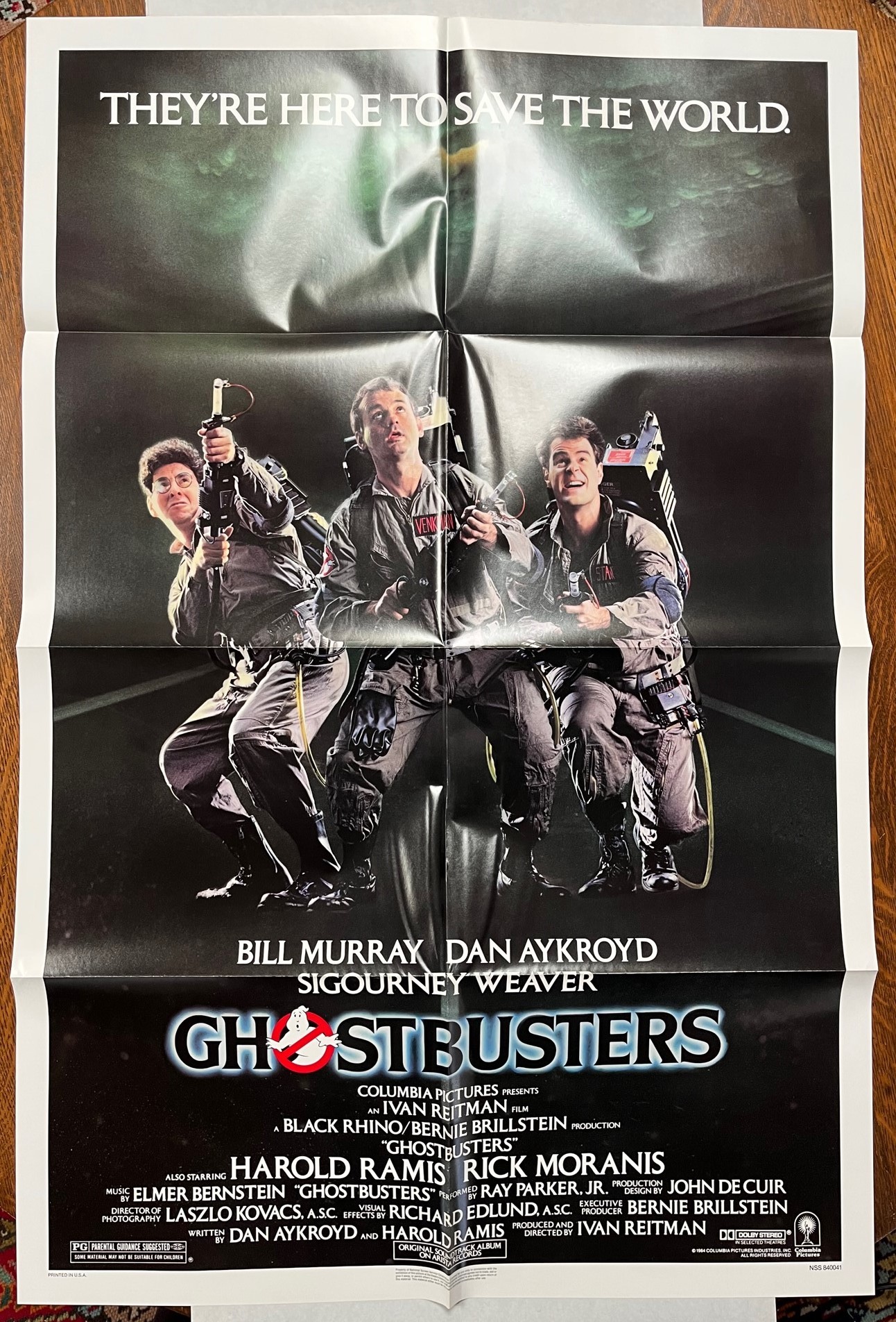 Ghost Busters in near mint condition folded ready for linen backing - Click Image to Close