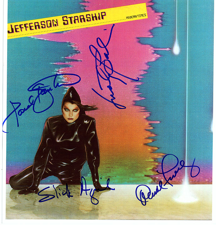 Starship Jefferson Album Cover photo signed by four - Click Image to Close