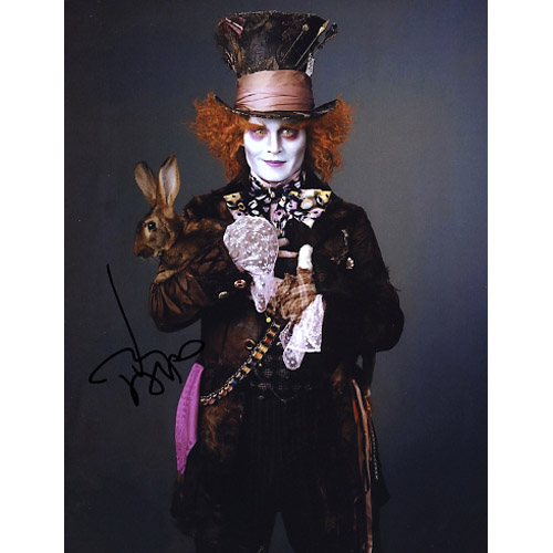 Alice in Wonderland Johnny Depp Mad Hatter Autograph Copy - Click Image to Close