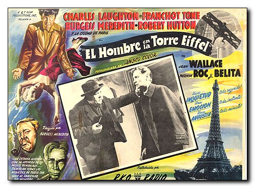 Man on the Eiffel Tower Charles Laughton Franchot Tone Burgess Meredith - Click Image to Close