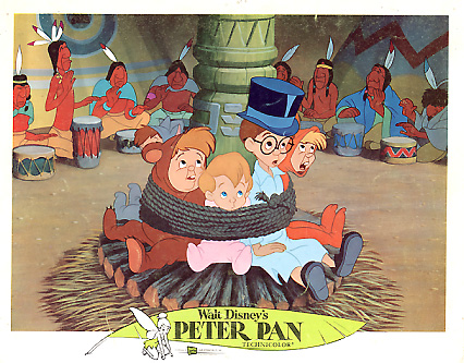 Peter Pan Disney 1969 Kids tied up at Indian Camp #6 - Click Image to Close