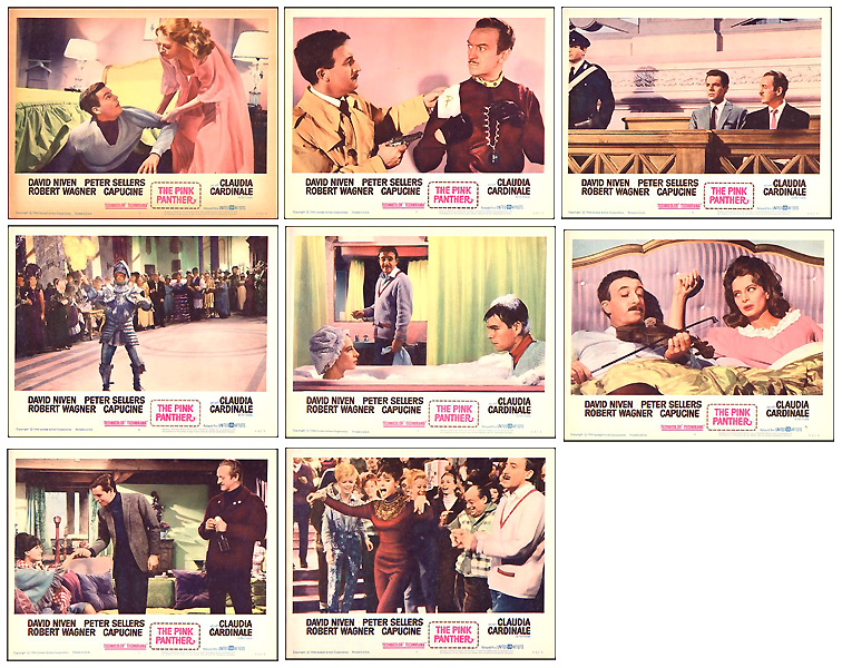 PINK PANTHER PETER SELLERS, ROBERT WAGNER 8 card set 2 - Click Image to Close