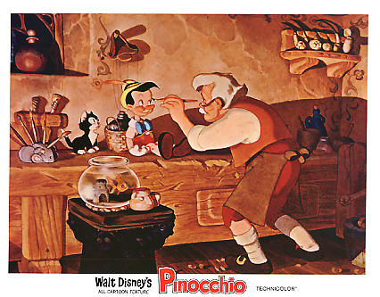 Pinnocchio Walt Disney #2 Chepeddo in workshop making his son - Click Image to Close