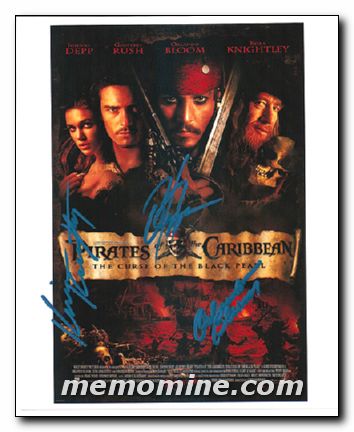 Pirates of the Carribbean Curse of the Black Pearl Johnny Deep Orlando Bloom Keira Knightly Geoff - Click Image to Close