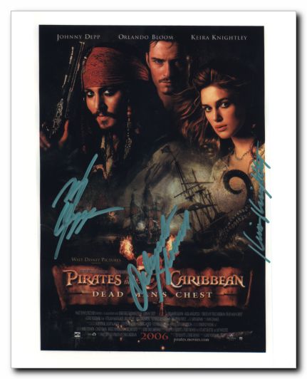 Pirates of the Caribbean Deadmans Chest Johnny Depp Orlando Bloom & Keira Knightly - Click Image to Close