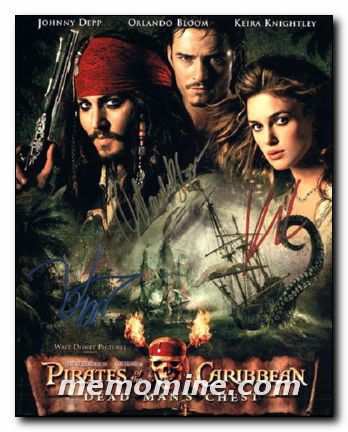 PIRATES OF THE CARIBBEAN CAST SIGNED PHOTO by 3 COPY - Click Image to Close